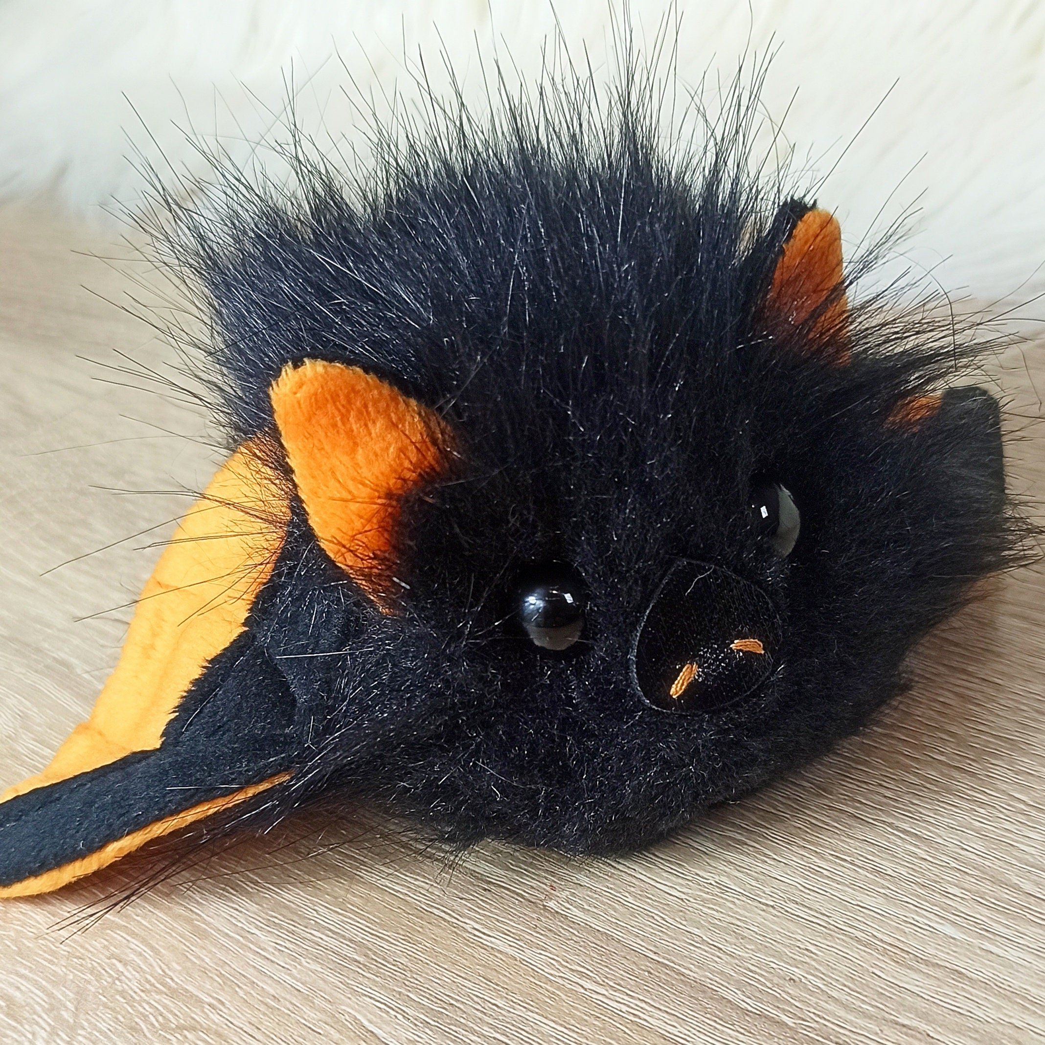 Fluffy Bat Plush: Halloween Decor, Artificial Mink Fur - Etsy