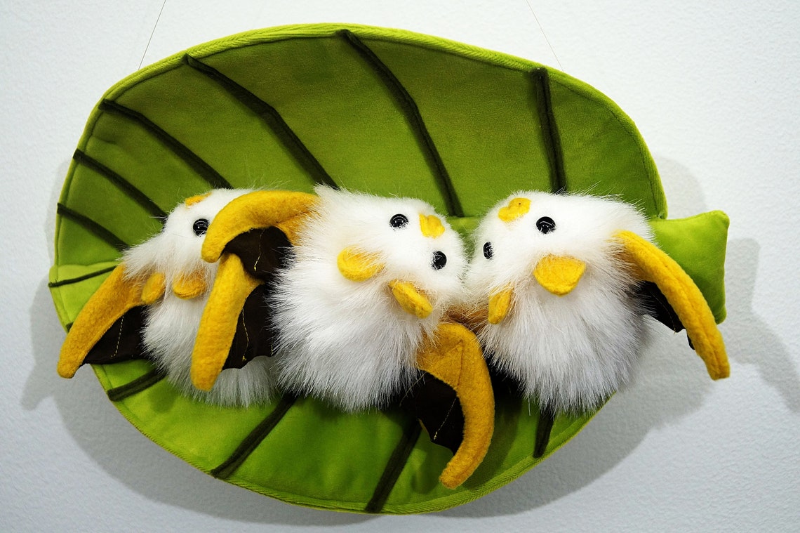 Bat Plush Honduran White Bat Stuffed Bat Cute Plush Fur Etsy