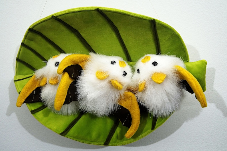 Bat plush Honduran white bat Stuffed bat Cute plush Fur Etsy