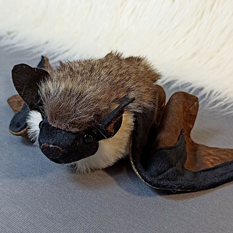 Bat Plush Bat Stuffed Animal Realistic Bat Bicolor Kozhan Etsy
