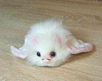 コウモリのぬいぐるみ、かわいいアルビノコウモリ、コウモリの