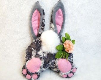 Easter Decoration, Bunny Butt and Ears, Wreath  Attachment, Bunny Butt, Spring rabbit