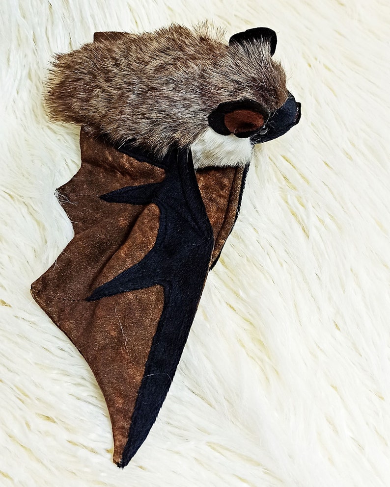 Bat Plush Bat Stuffed Animal Realistic Bat Bicolor Kozhan Etsy