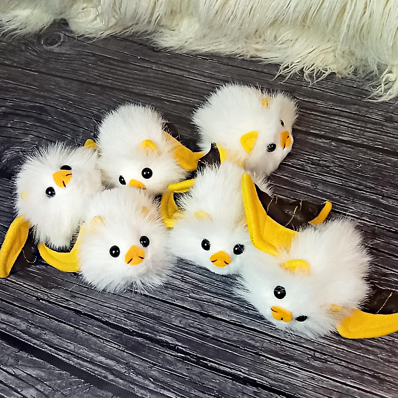 ホンジュラスコウモリのぬいぐるみ、白いコウモリ、毛皮のおもちゃ