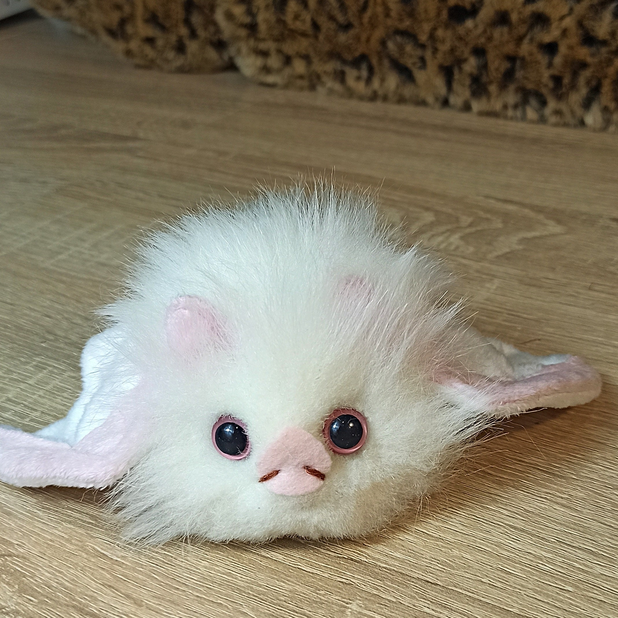 コウモリのぬいぐるみ、かわいいアルビノコウモリ、コウモリの