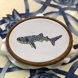 Whale shark, fish, marine, ocean, animal cross stitch pattern - PDF instant download