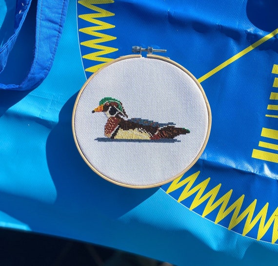 Wood duck, bird, ornithology, birding, waterfowl cross stitch pattern - PDF instant download