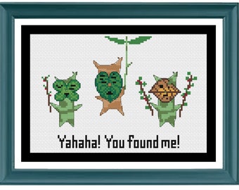 Legend of Zelda Breath of the Wild Korok Cross Stitch Pattern - PDF Instant Download