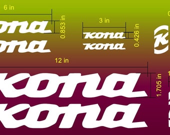 Kona bike stickers discount