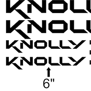Custom Made Knolly Style Bike Frame Decals Stickers. Made from high quality vinyl. Lots of colors. USA seller!