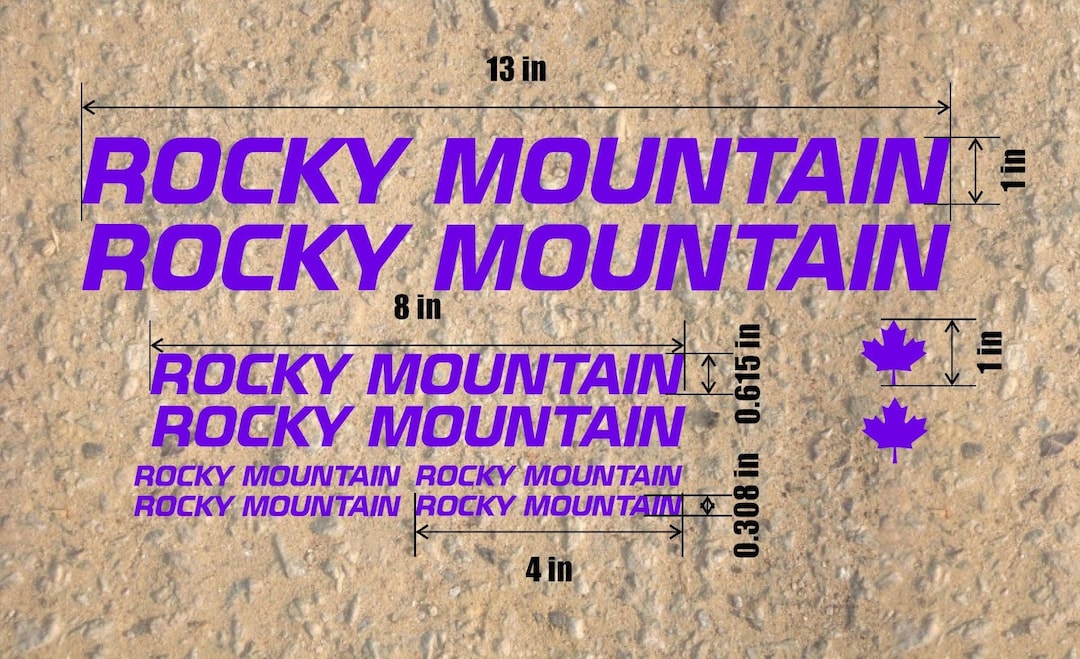 Custom Made Rocky Mountain Style Bike Frame Decals Made