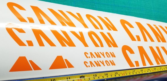 Custom Canyon Bikes Frame Decals Stickers. Made From High