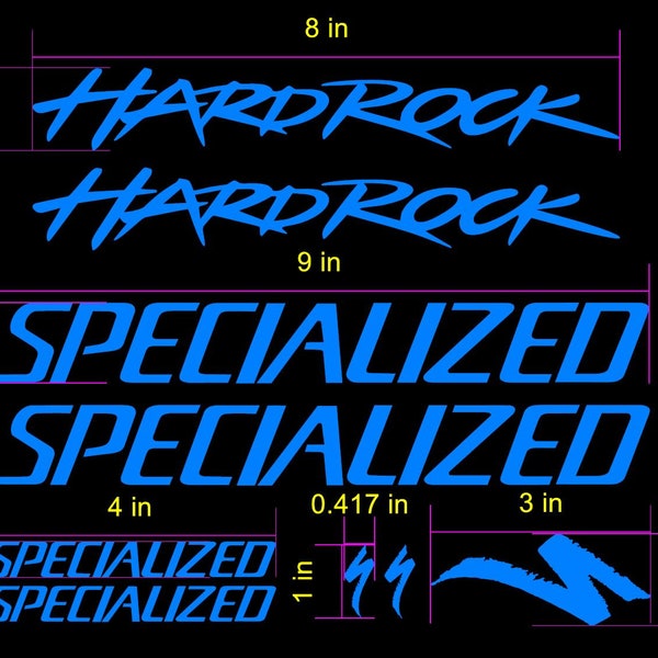 Old School Special Hard Rock Style Bike Frame Decals Stickers. Made from high-quality vinyl. Lots of colors. USA seller. Customizable.