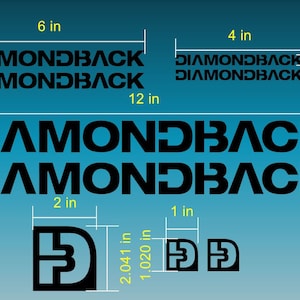 Planche De Stickers Et Décalcomanies Vélo Diamondback - Autocollants Vinyles Multi Couleurs