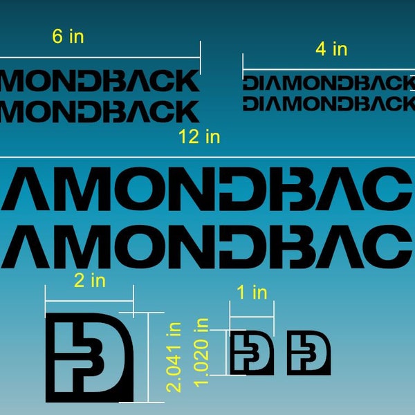 Diamondback Stickers Etsy