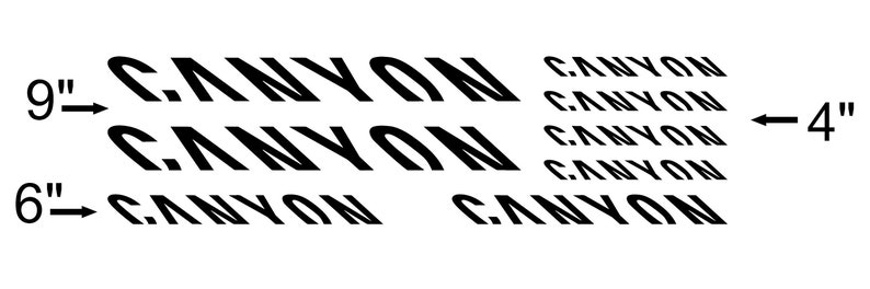 canyon bike frame decals