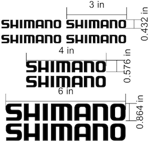 Shimano Logo Decals Stickers. Frame Fork Shock Wheels. Lots of colors to choose from! USA Seller.