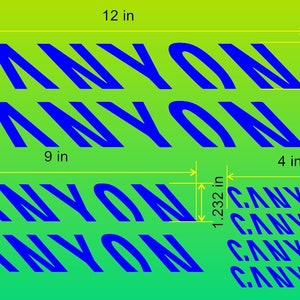 Custom Canyon Bikes Frame Decals Stickers. Made from high quality vinyl. Lots of colors. USA seller!