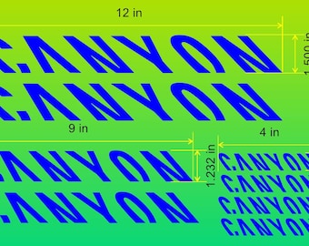 Custom Canyon Bikes Frame Decals Stickers. Made from high quality vinyl. Lots of colors. USA seller!