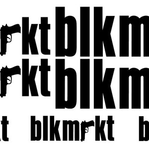 Custom Made BLKMRKT Black Market Style Bike Frame Decals Stickers. Made from high quality vinyl. Lots of colors. USA seller!