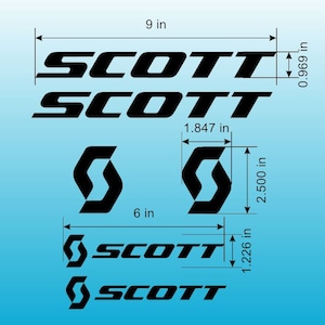 Custom Made Scott Style Bike Frame Decals Stickers. Made from high quality vinyl. Lots of colors. USA seller!
