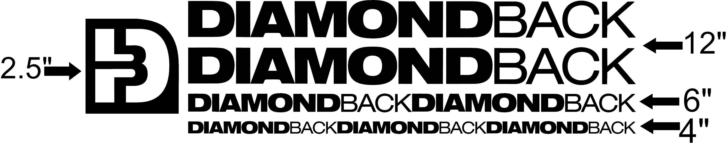DIAMOND BACK BLACK BIKE DECALS STICKERS LABELS TRANSFERS 