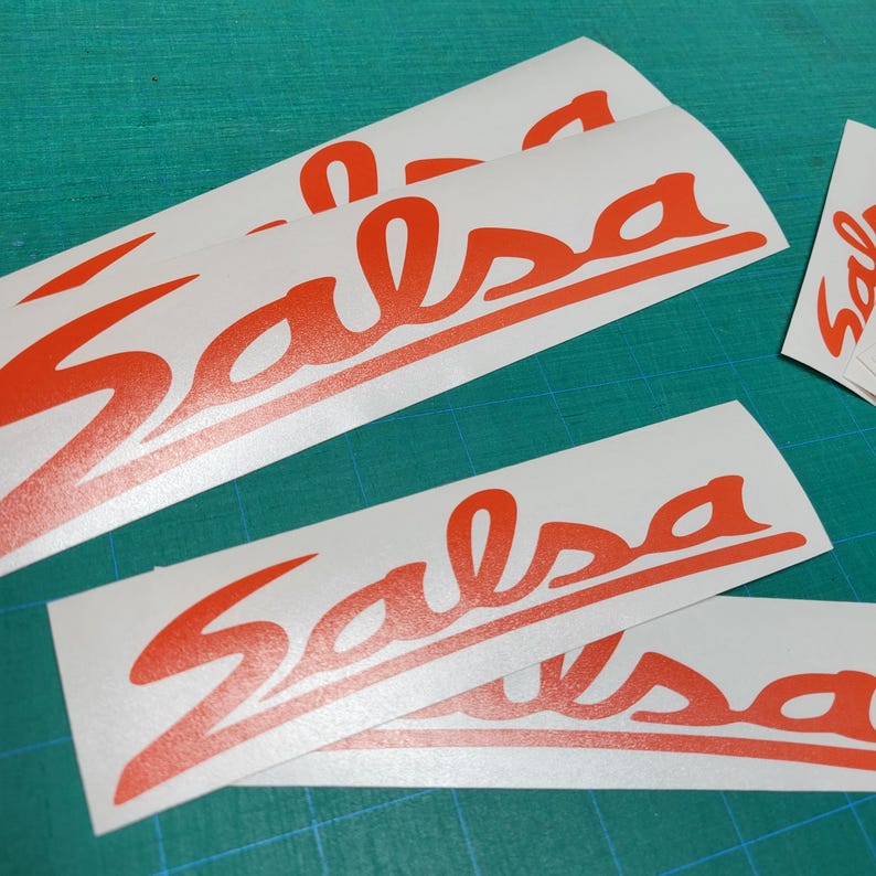 Custom Made Salsa Frame Decals Stickers. Die-cut From High Quality ...
