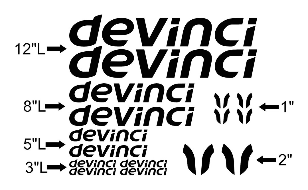 Custom Made Devinci Style Bike Frame Decals Stickers. Made Etsy