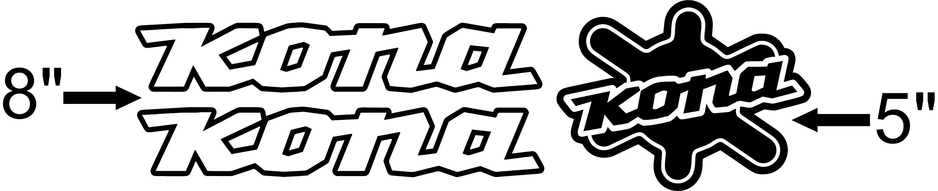 Custom Made Kona Style Bike Frame Decals Stickers. Made from Etsy