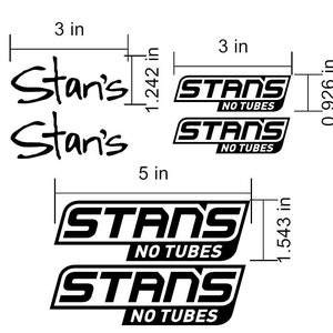 Stan&#39;s Logo Decals Stickers. Frame Fork Shock Wheels. Lots of colors to choose from! USA Seller.