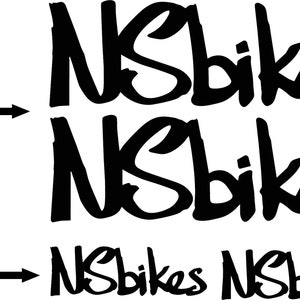 Custom Made NS Bikes Style Bike Frame Decals Stickers. Made from high quality vinyl. Lots of colors. USA seller!