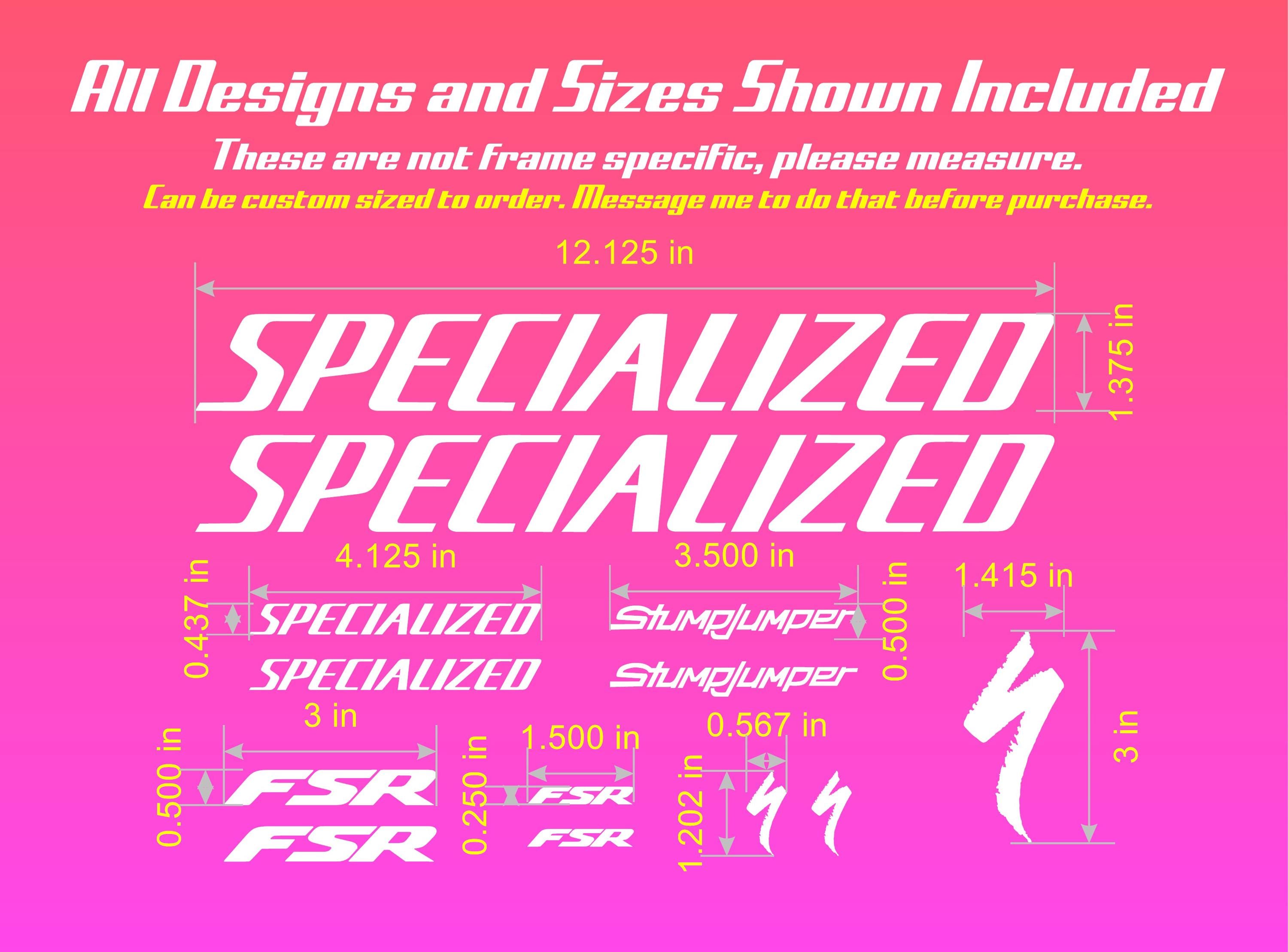 Stumpy Decal Special Stumpy Stump Jumper Styled Bike Frame Decals Stickers. Made ...