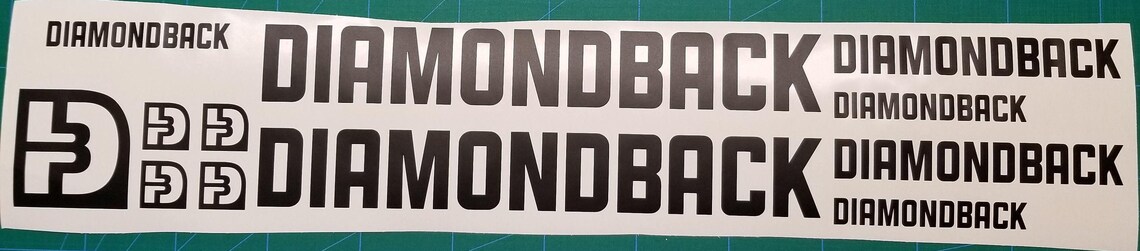 Custom Made Diamondback Style Bike Frame Decals Stickers. Made From ...
