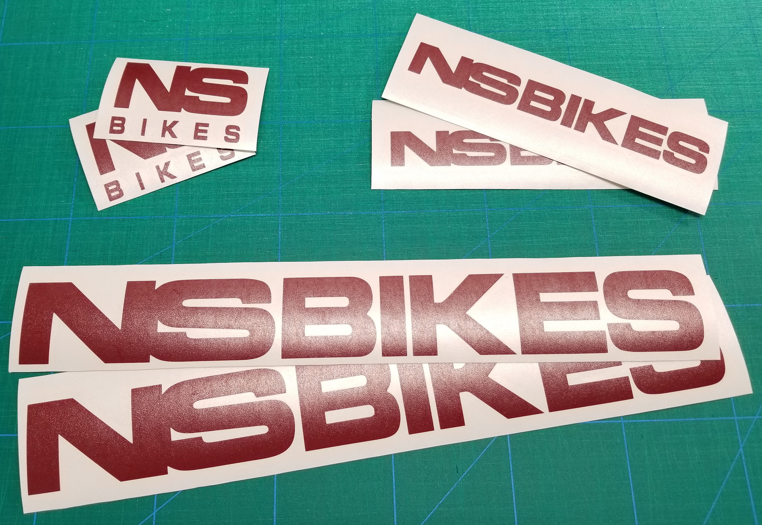 Custom Made Big NS Bikes Bike Frame Decals Stickers. Made from 