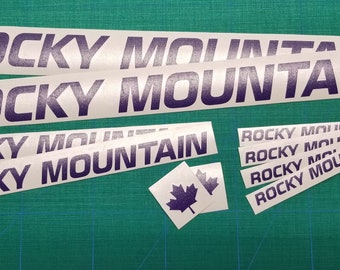 Custom Made Rocky Mountain Style Bike Frame Decals Stickers