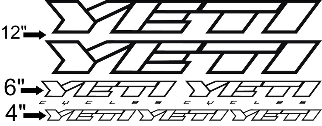 custom yeti bike decals