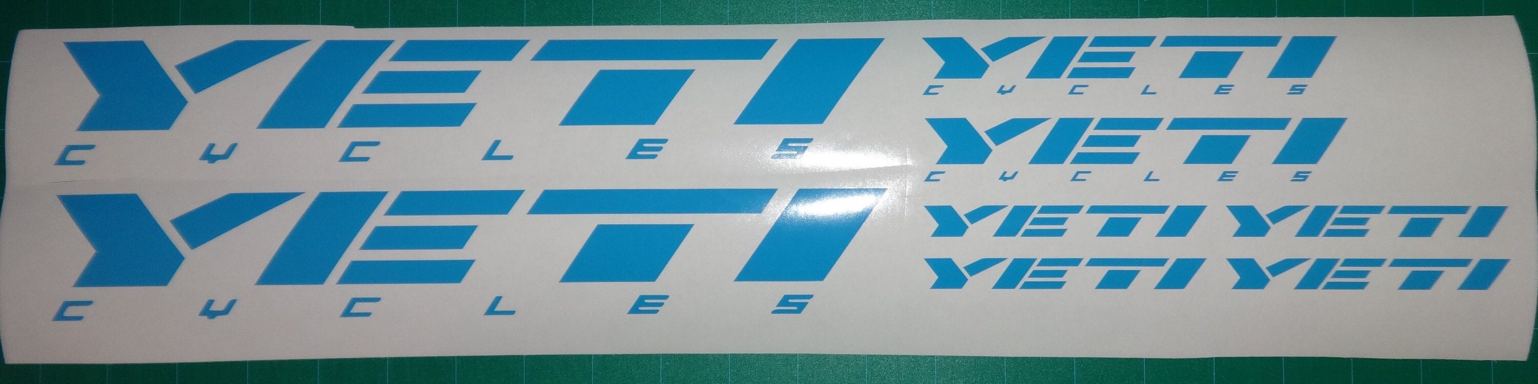 yeti bike frame decals