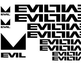 Custom Evil Bikes Frame Decals Stickers. Made from high quality vinyl. Lots of colors. USA seller!