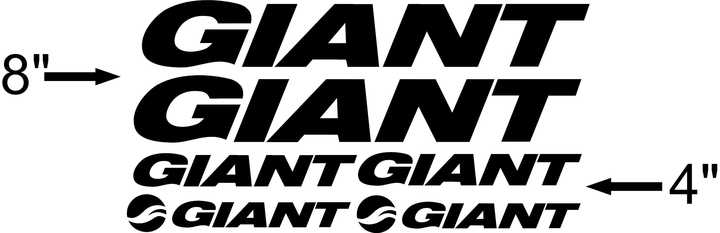 Custom Made Giant Style Bike Frame Decals Stickers. Made From Etsy