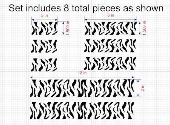 Tiger Stripes Bike Frame Accent Kit Decals Stickers. Made for