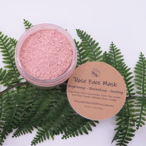 Natural face mask, Clay Powder face mask, rose face mask, detox face mask, nourishing, spa, self care