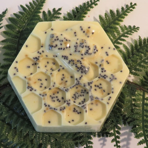 Lemon Poppy seed Soap, Bar Soap, Handmade Soap, Spring Soap, Lemon, poppyseed soap