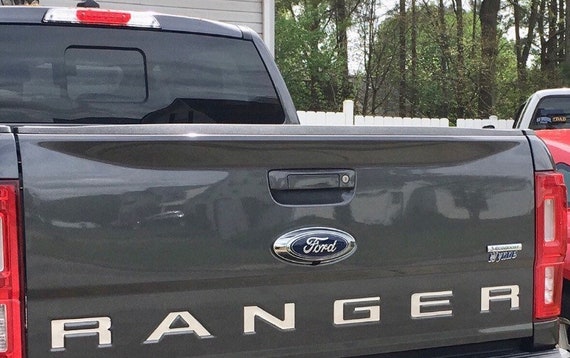 Chrome 2019 2020 Ford Ranger Rear Tailgate Word Decal Insert Inlays