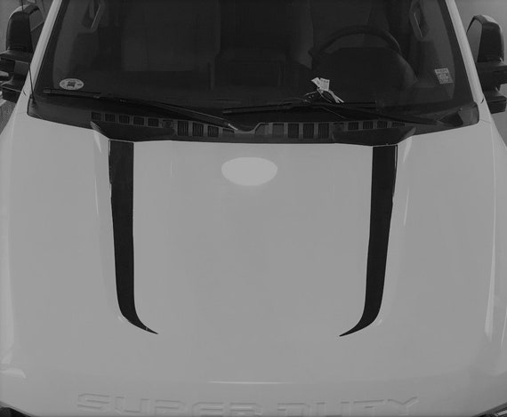 2017 2019 Ford F250 F350 F450 Hood Spears Decal Matte Black Vinyl Graphic