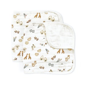 Twins Muslin Burp Cloths (Set of 2): Twin Things, Twin Baby Essentials, Twin Drool Cloths, Unisex Burp, Twin Baby Shower, Twin Gift Idea