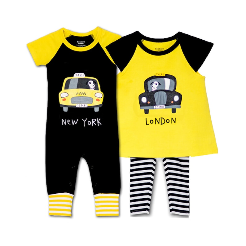 New York/london Boy and Girl Twin Outfits, Matching Boy Girl Twin ...