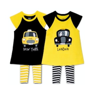 Cute Outfits for Twin Girls, New York/London, Twin Girl Dresses, Twin Outfits, Gift for Twin Girl, Cute Twin Clothes, Toddler Twins Gift
