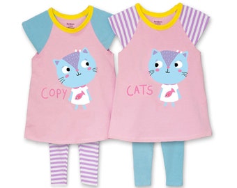 Twin Outfits 3-6 Months , Twin Girl Clothes, Copy Cats, Twin Girl Dresses, Twin Girl Outfits, Matching Twin Set, Gift for Twin Girls