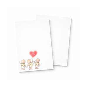 Triplet Love Note Pads, New Mom and Dad Gift, Multiples, Stationery, 2-Pack