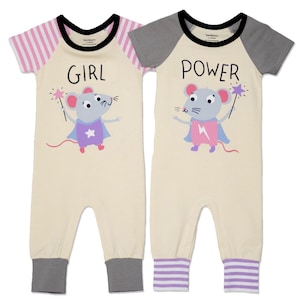 Clothing for Twin Girls , Girl Power, Cute Twin Clothes, Gift Idea for Twin Girls, Matching Twin Outfits, Twin Baby Outfits, Twin Girl Gifts
